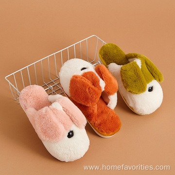 New Flat Soft Plush Fluffy Indoor Bedroom Slippers